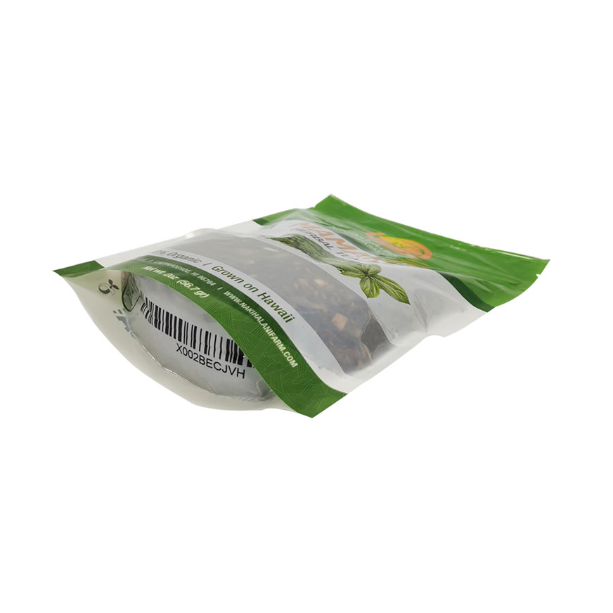 Compostable Eco Friendly Custom Food Grade Zipper Tea Stand Up Bags