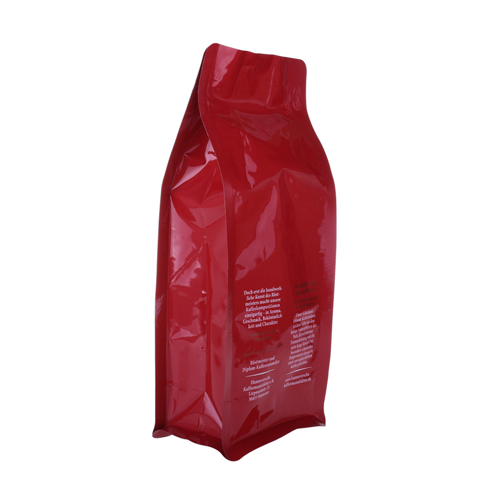 Glossy Coating Glossy Result Certified Biodegradable Colorful Printing Flat Bottom Bag