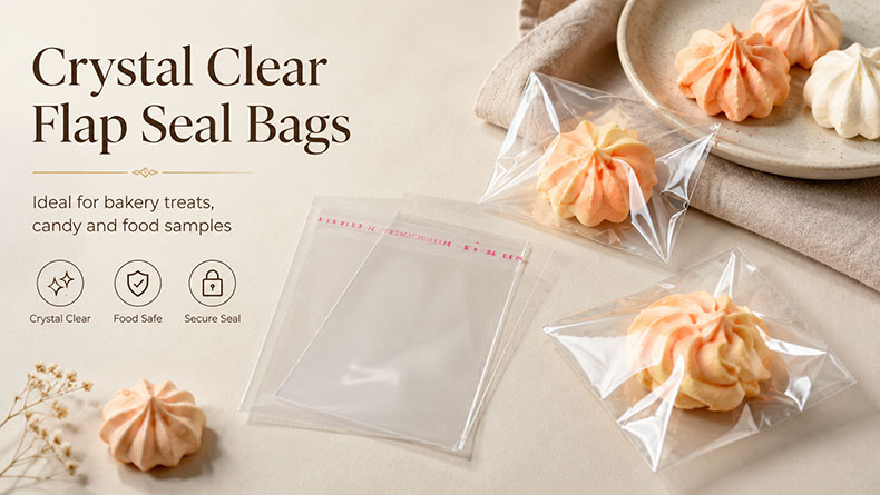 clear flap seal bags for food clear flap seal bags for food