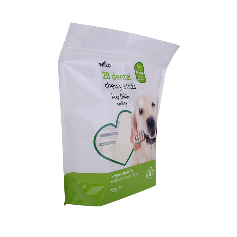 Plastic Clear Custom Glossy Printing Stand Up Pouch Zipper Bag Pet Food Chewy Sticks Packaging Supplier China