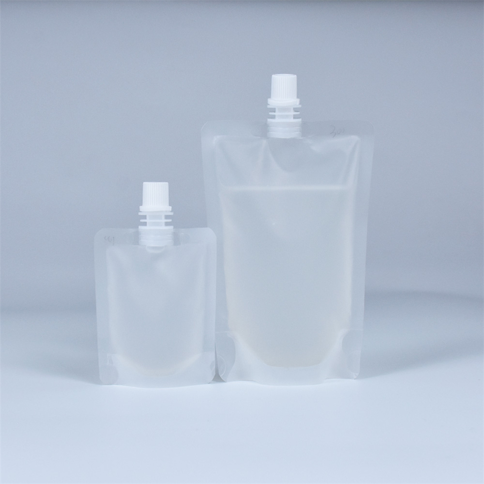 Recyclable Transparent Spouted Standup Pouch for Liquid 150ml