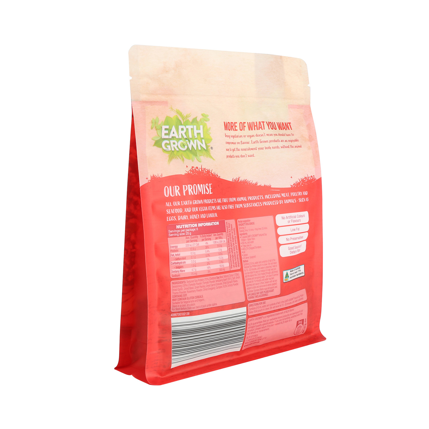 Eco Friendly Recyclable Beans Food Grade Flat Bottom Pouch With Resealable Zipper Packaging