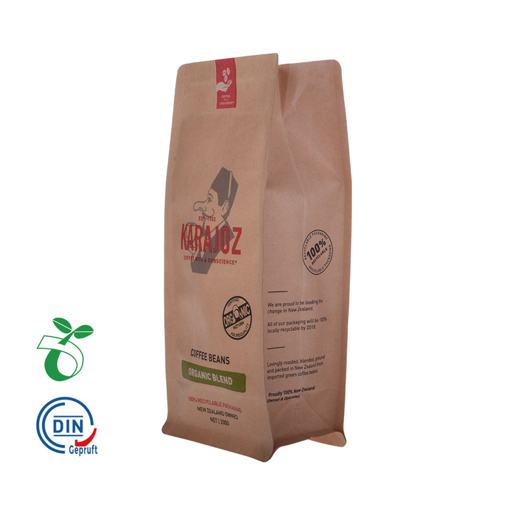 Food Grade Customized Food Ziplock Renewable flat bottom gusset bag Food Grade Customized Food Ziplock Renewable flat bottom gusset bag