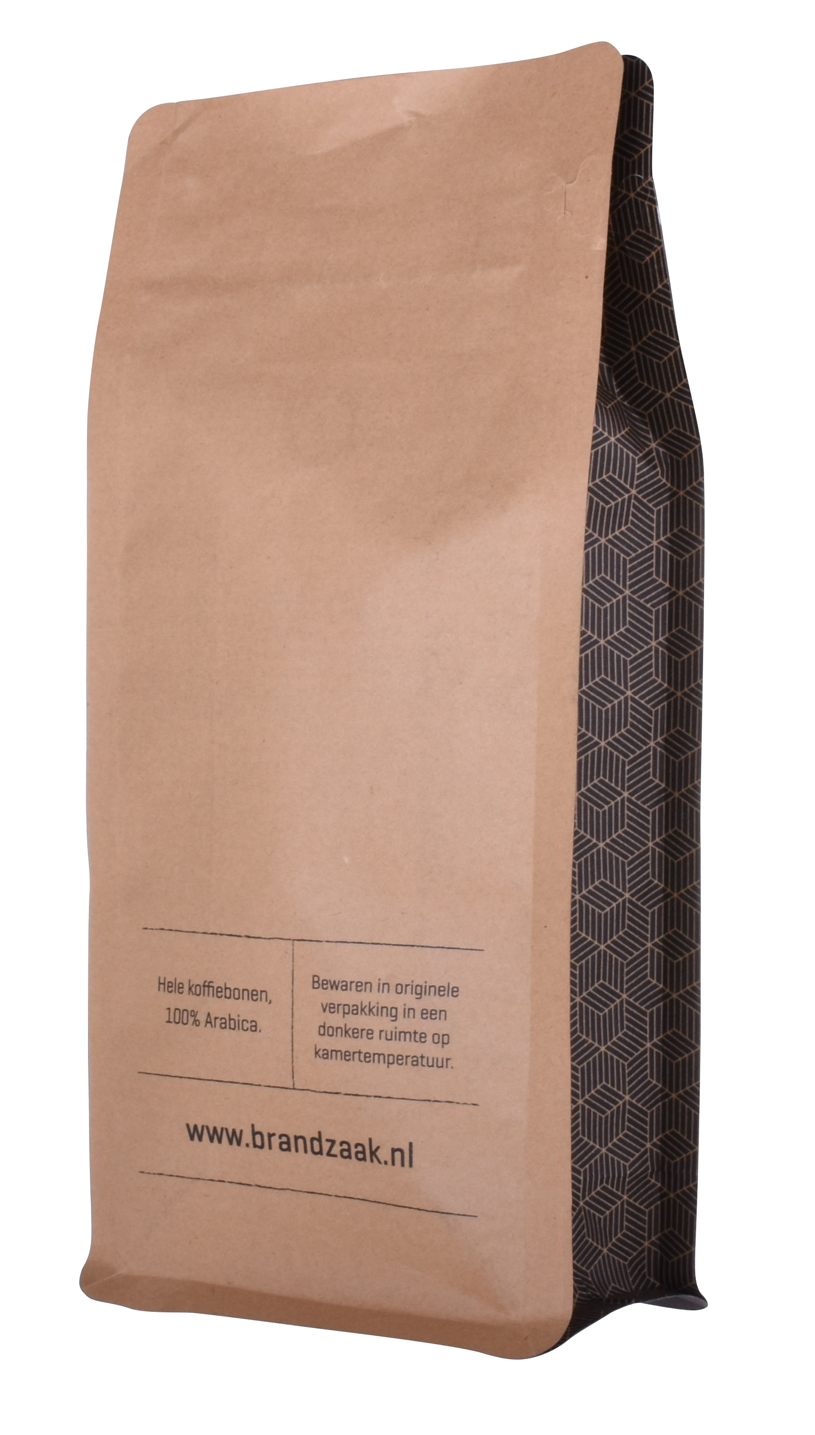 100% Compostable Kraft Paper Flat Bottom Coffee Bag with Valve
