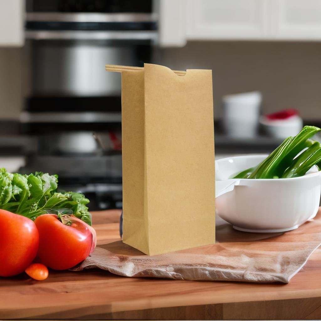 Recyclable Wholesale Large SOS Brown Paper Bags for Gluten Free Food
