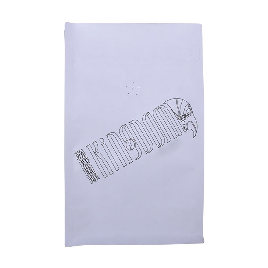 100% Custom Printed Flat Bottom Large Volume Packaging Coffee Food Grade Bag With Front Zipper