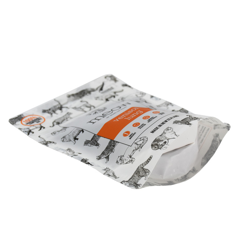 Sealable PLA Corn Starch Petfood Bag With Semi Transparent Window