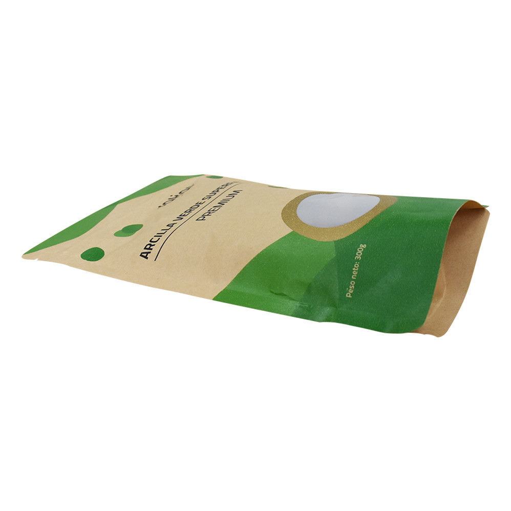 Natural Kraft Gravure Printing Packaging Compostable Corn Starch Zipper Food Bag