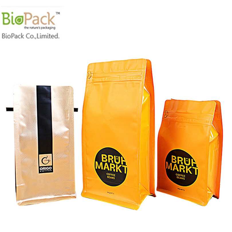 Eco Friendly Plastic Coffee Bag With Compostable Ziplock and Valve Manufacturer From China