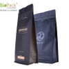 Compostable Cornstrach Plastic Square Bottom Stand Up Bag Custom Prirnting With Ziplock On Top