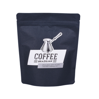 China Manufacture Customized OEM Printed Kraft Paper Eco Food Stand Up Coffee Bag with Resealable Zipper