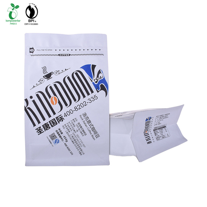 Certificated Food Grade Square bottom Doypack with Custom Print and Resealable Zip Bulks Production Factory From China