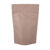Doypack Ziplock Brown White Kraft Craft Paper Stand Up Pouch for Nut