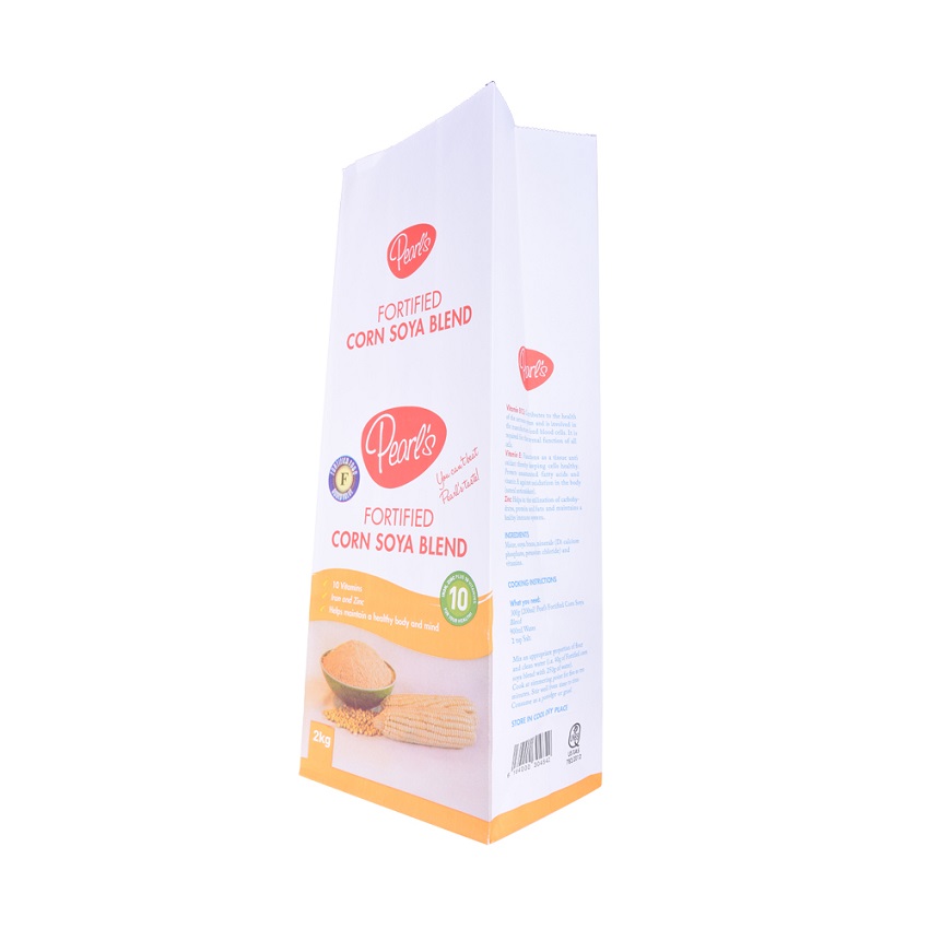 High Quality Heat Seal Ziplock Kraft Paper Stand Up Bags for Organic Food Ingredients