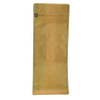 Carbon Reducing Green Packaging Matte Brown Flat Bottom Plastic Coffee Bags with Valve