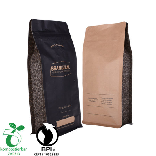 Reusable Round Bottom Kraft Paper Coffee Bag Factory China