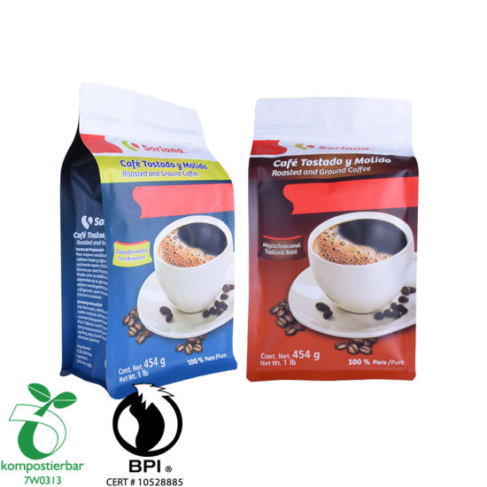 Bio Plastic Resealable Coffee Packaging Bags Purse Supplies Wholesale