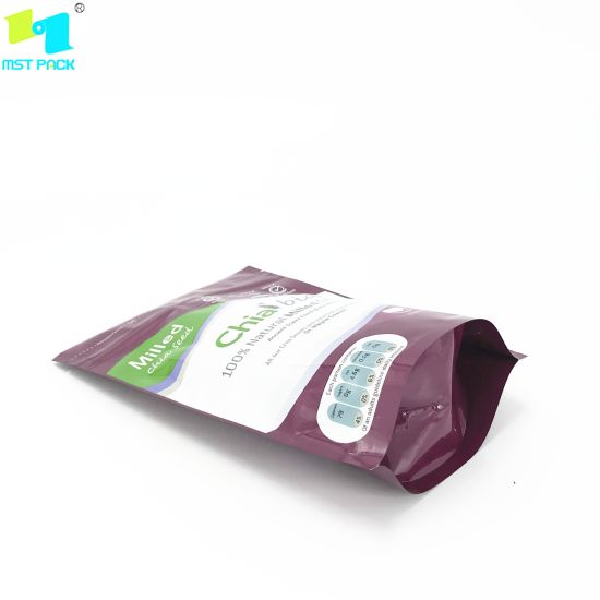 Food Packaging Printed Zipper Biodegradable Bag Custom Compostable Bag