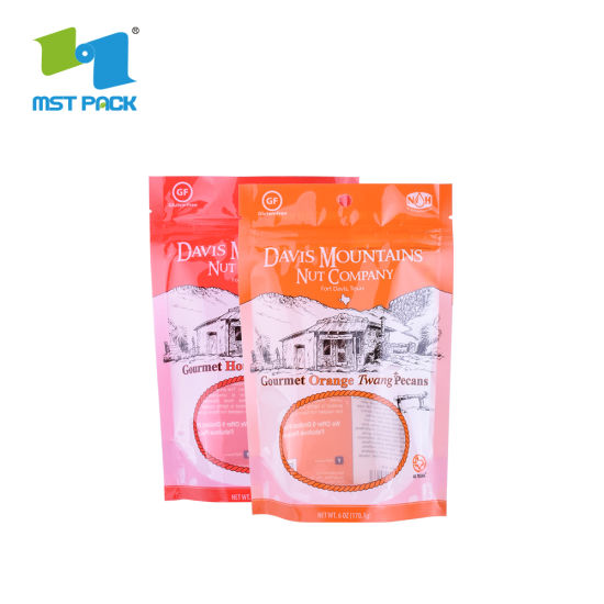 100% Biodegradable Zipper Compostable Bag for Food Snack Eco Friendly Packaging Bag