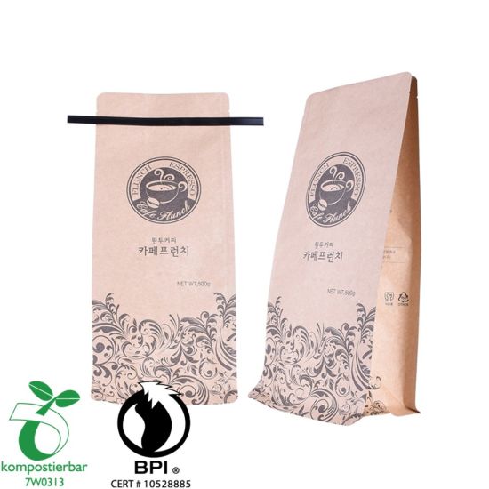 Wholesale Block Bottom Compostable Coffee Bag in China