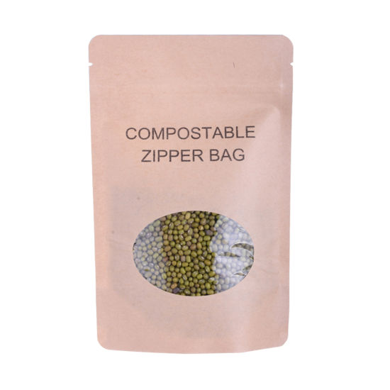 100% Compostable Biodegradable Kraft Paper Bag for Dried Seaweed