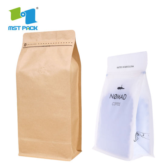 Biodegradable Wholesale Custom Logo Print Retail Plastic Foil Lined Zipper Instant Coffee Packaging Paper Bag
