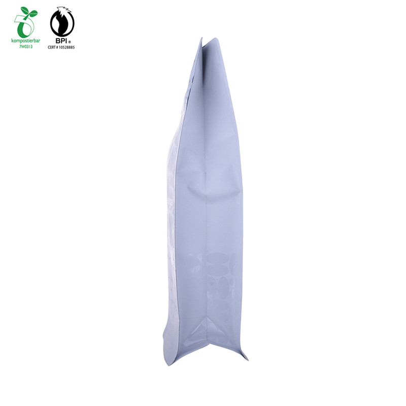 Saco plástico de fundo quadrado de cantadela de ziplock frontal com material verde ambiental na China