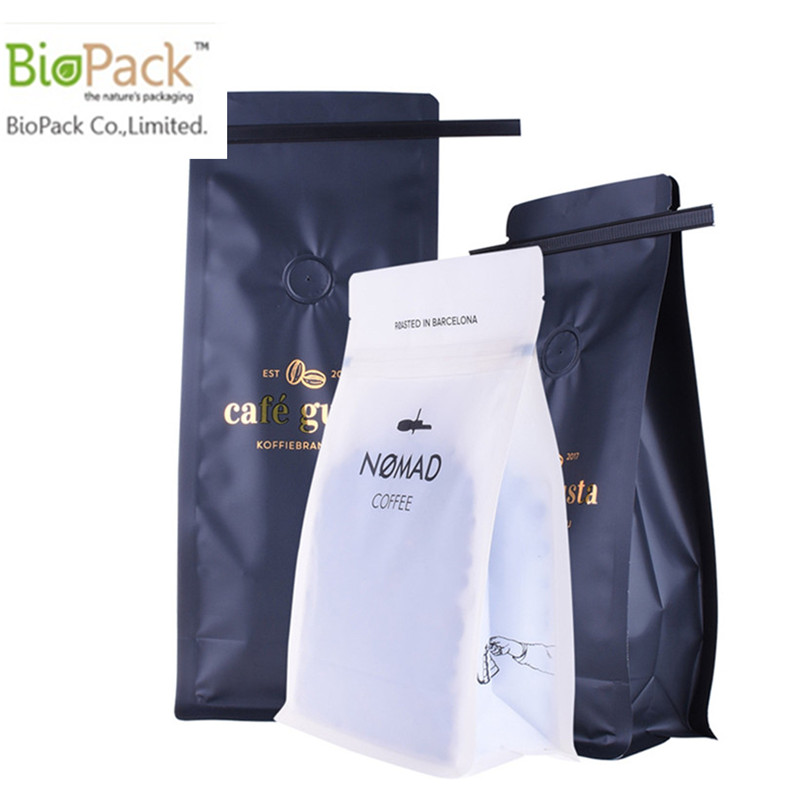 Biodegradable quadrata per il fondo quadrata stabilimento di caffè con cravatta e involucro produttore di Cina