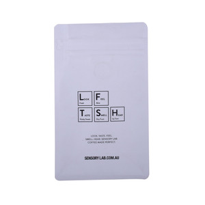 Free Samples Custom Printed Seal Compostable Flat Bottom Transpar Coffee Bag 1Kg