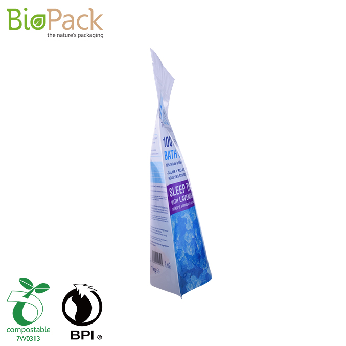 OEM Recyclable Laminated Salt Packaging Stand Up Zipper Pouch Window Packaging Bag Supplier China