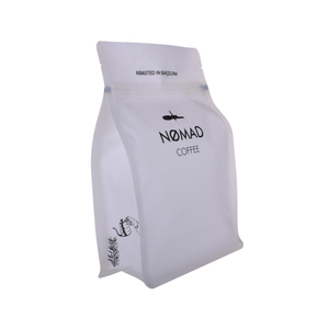 Inventory Foil Lined Resealable Compostable Flat Bottom Packag Compostable Coffee Bag