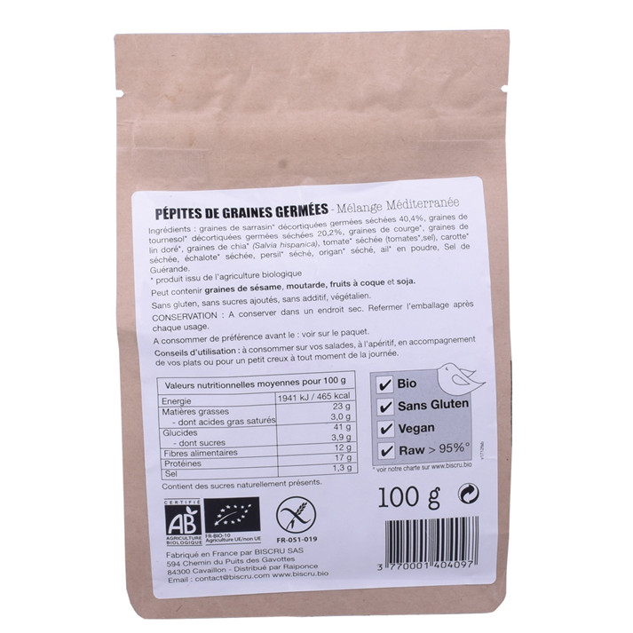 Eco Friendly Tear Notch Wholesale TEA Sacs Fournisseurs