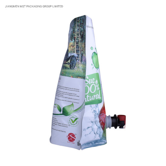Custom Printed Anti-squeeze Liquid Drinks Stand Handle Spout Pouch With Nozzle Switch 