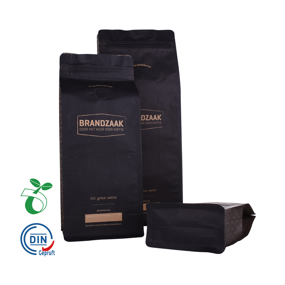 Sac à café biodégradable à fond plat 