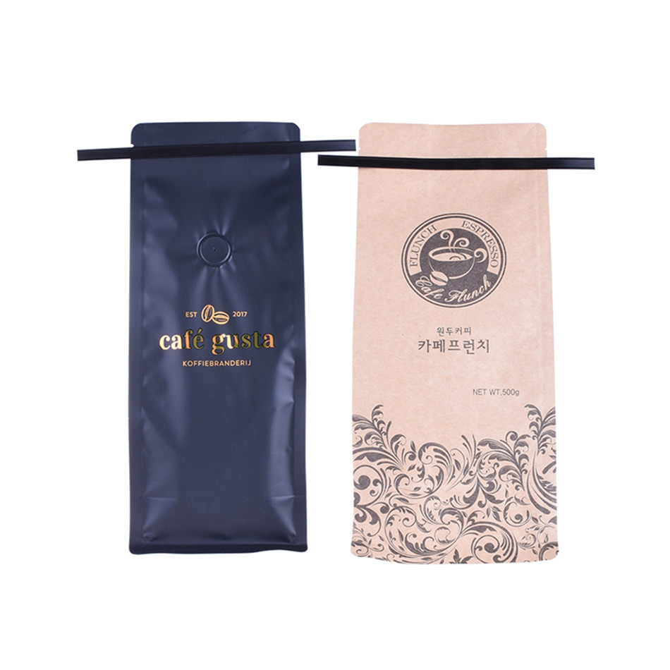 Kertas kraft cetak yang dapat ditutup kembali, Kertas Kapal Datar Kantong Teh Teh Kantong Kemasan dengan Tin-Tie