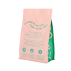Bright Colot Printed Kraft Compostable Coffee Bean Paper Flat Bottom Packaging Pouch Resealable Zipper Flexible Bag