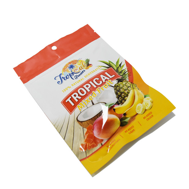 Food Ziplock Plastic Mylar Custom Print Flat Pouch