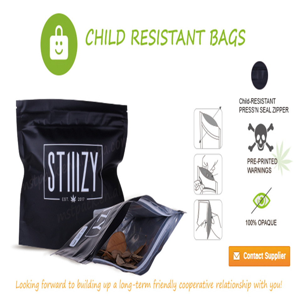 child resistant mylar bag