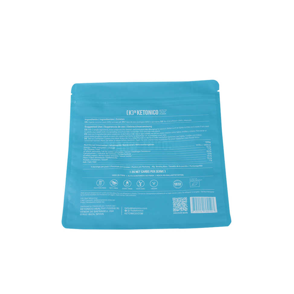 Resealabele U Bottom Seal Biodegradable Wrapper