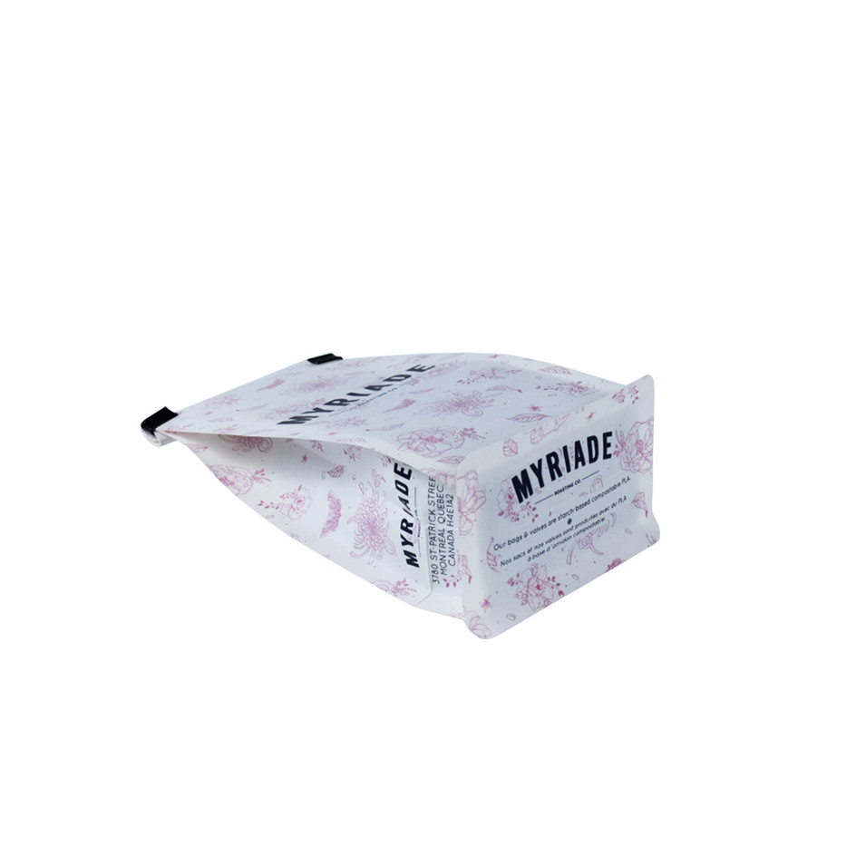 Biodegradable Snacks Kraft Paper Bag Sealing