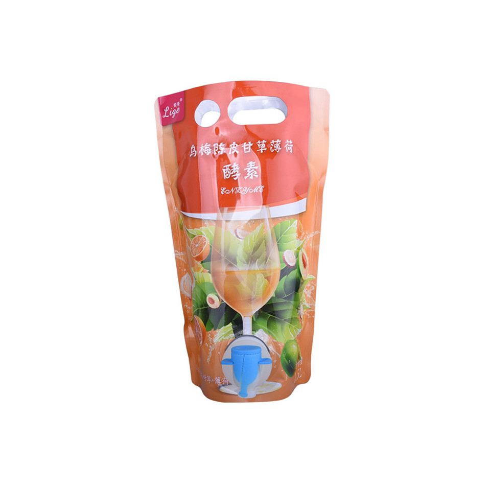 Flexible Packaging Pocket Zip Drink Pouches For Adults