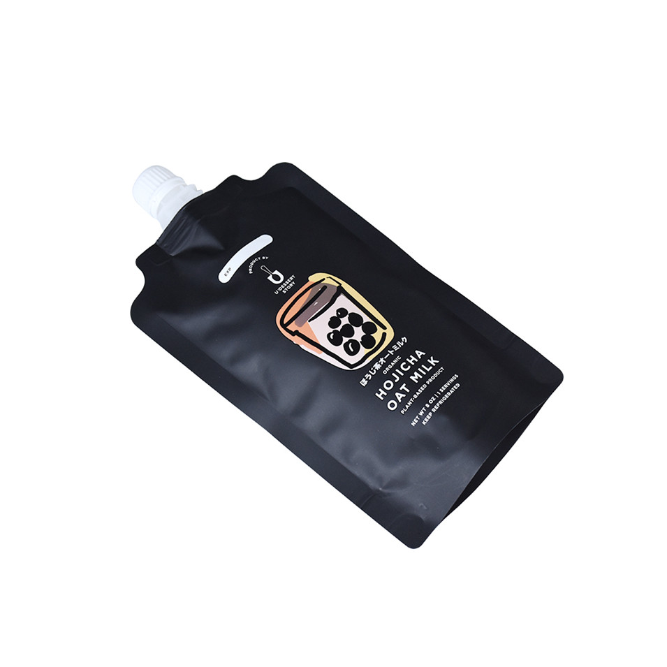Custom Printed Waterproof Beverage Pouch With Straw