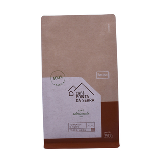 Biodegradable Food Grade Customzied Printing Flat Botttom Coffee Bag with Resealable Zipper