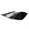 Recyclable Matte Black Perforated Plastic Barrier Bags with Printed Logo for Clothing