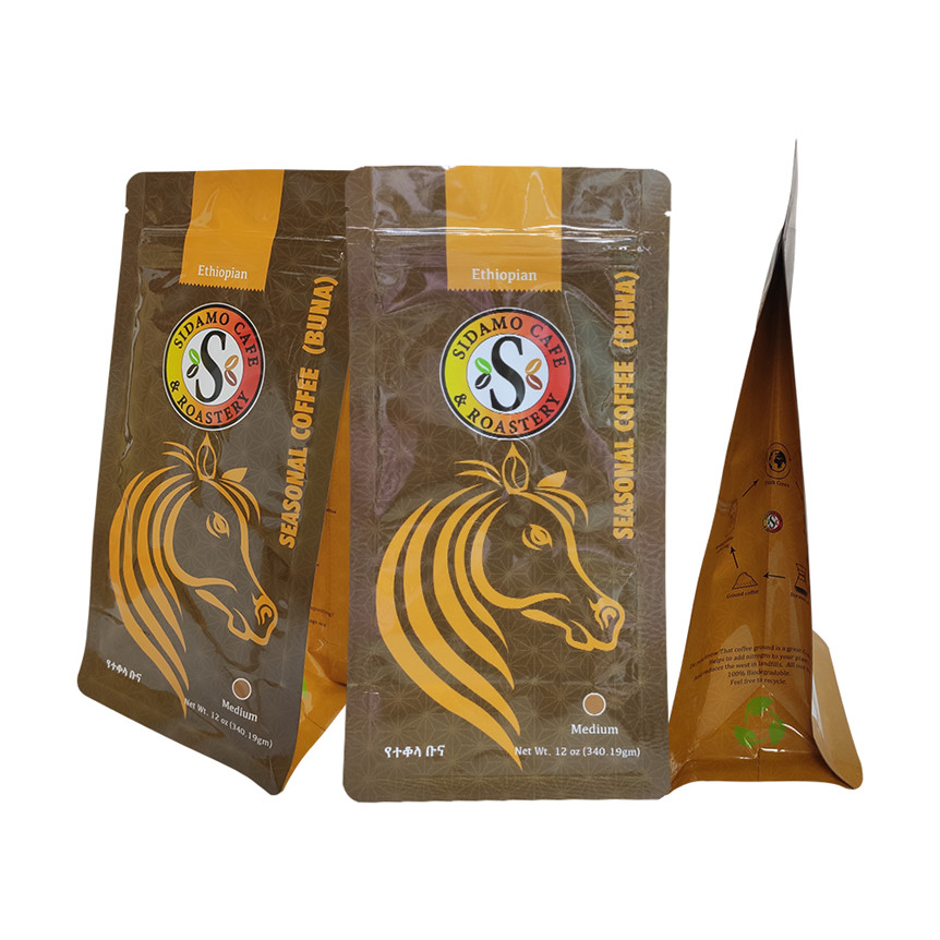 Fashion Matt Finish Bulk Snack Kraft Zip Bags Biscuit Packet