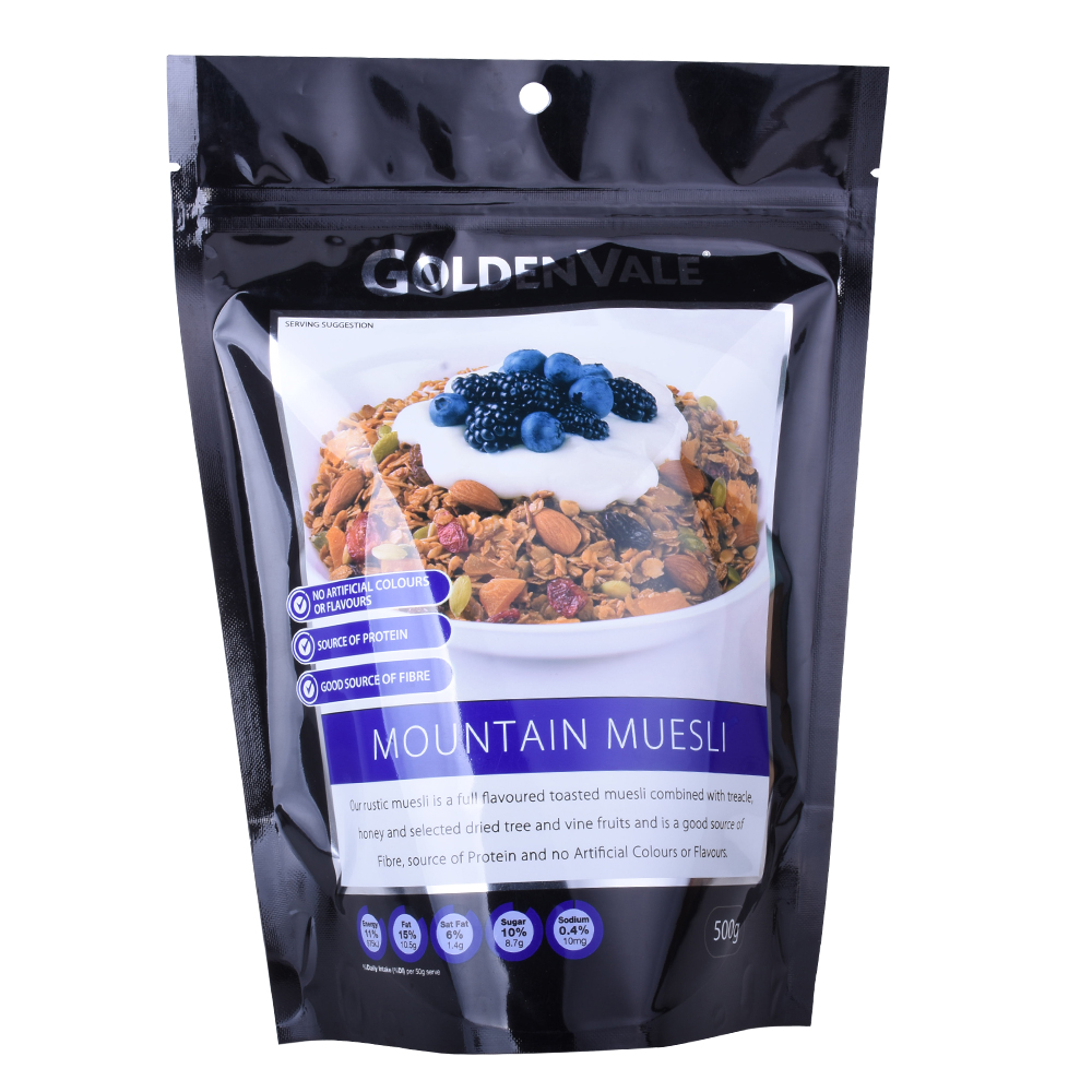 Gluten Free Food Bag for Granola Chips Packaging