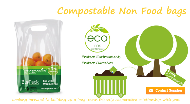 bolsa de embalagem vegetal biodegradável reutilizável