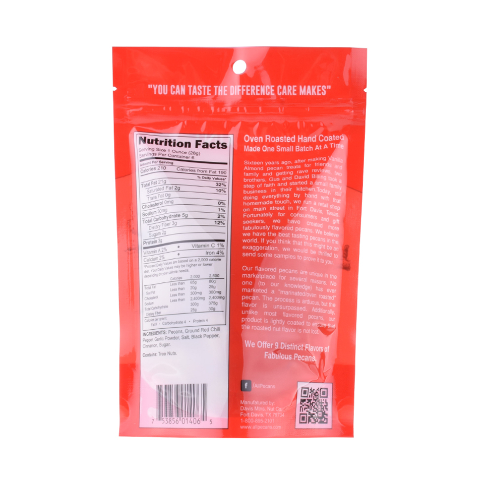 Heat Seal Full Matte Finish Dried Fruit Package