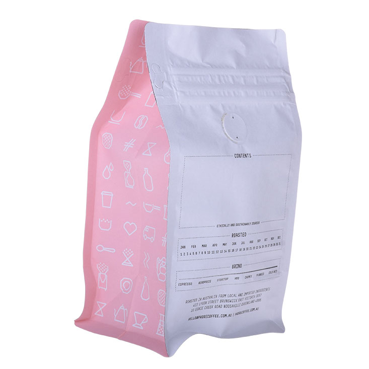 Printed White Design Matte Bottom Bag With Zipper