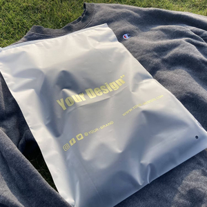 Custom Reclosable Zipper Lock Translucent Compostable Clothing Bags